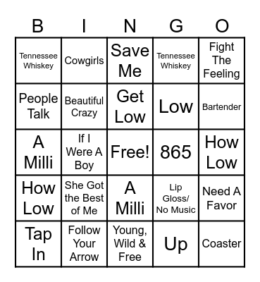 Devynn's Birthday Bingo Card