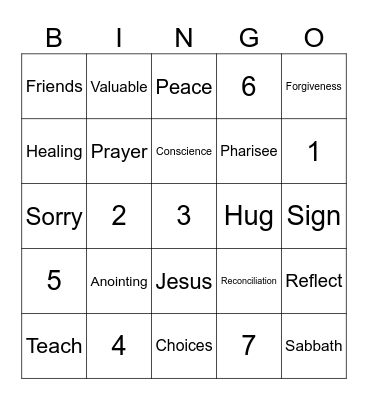Strength Peace Courage Bingo Card