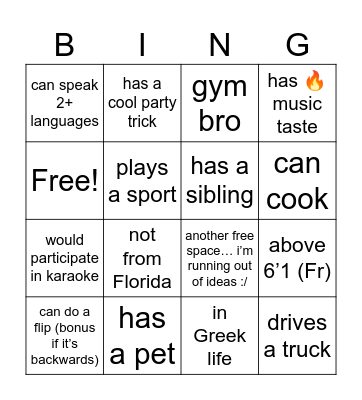 i <3 games Bingo Card