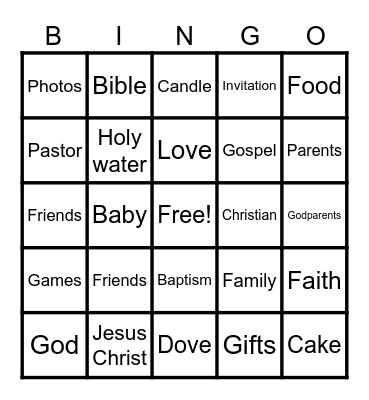 Job's Dedication Bingo Card