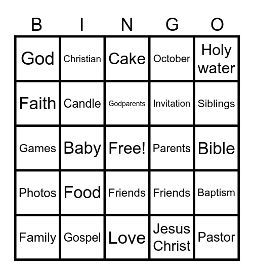 Job's Dedication Bingo Card