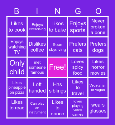 Find Someone Who - MRBG Bingo Card