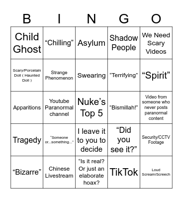 Nuke’s Top 5 Bingo Card