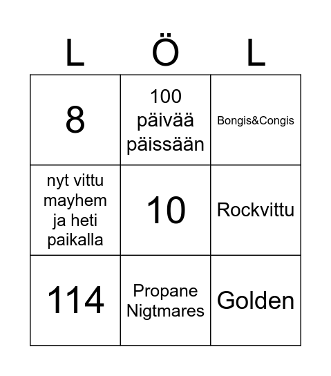 TORVIBIISIBINGO PUHALLUS 2023 Bingo Card