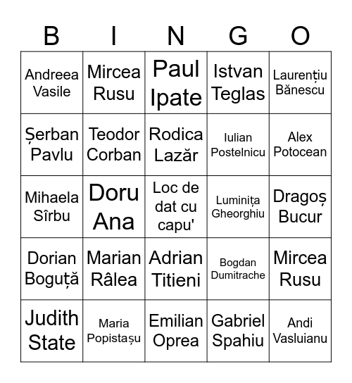 Actori din filme după 2000 Bingo Card
