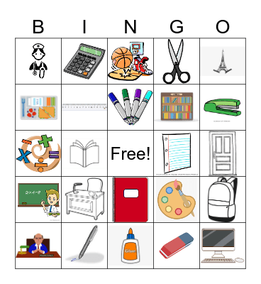 À' l' école Bingo Card