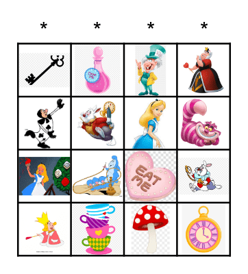Alice in Wonderland Review Bingo Card