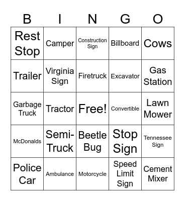 Mike Bug Bingo Card