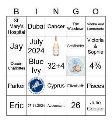 ERIKA'S BABY SHOWER Bingo Card