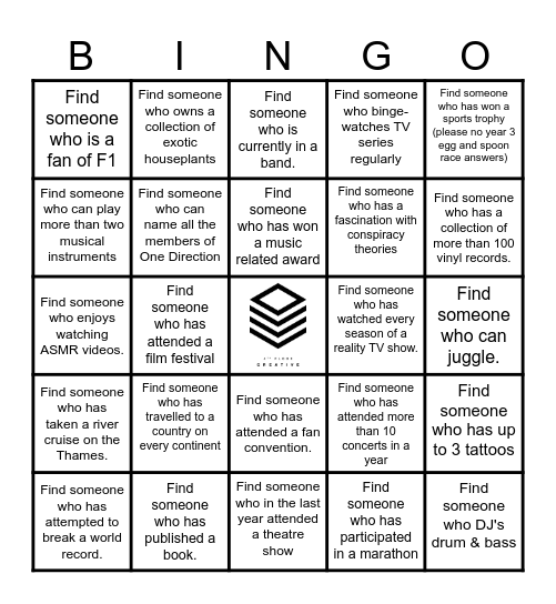 4FC Bingo Card