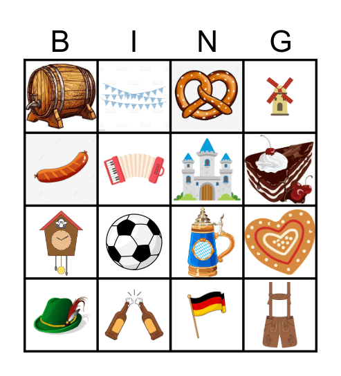 Oktoberfest Bingo Card