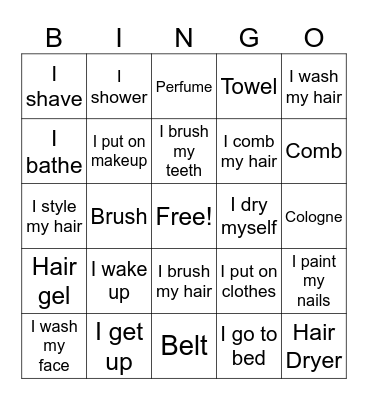 Daily Routine Bingo Card