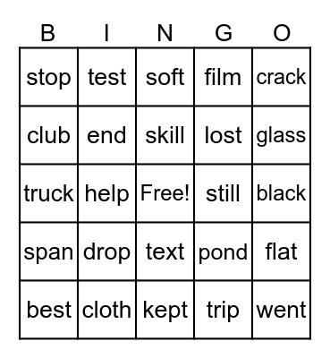 Wilson 2.2 Bingo Card