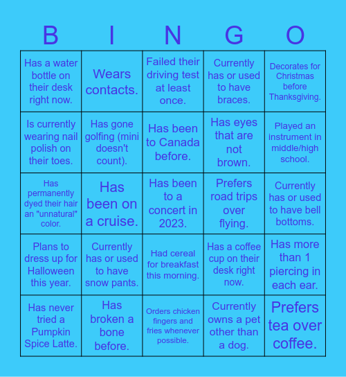 AMED HR Bingo! Bingo Card