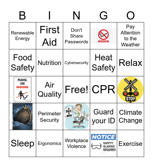 Safety BINGO Card