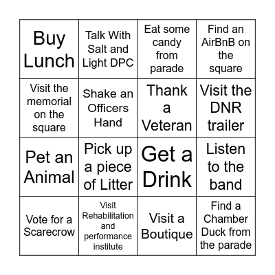 Salt and Light DPC Bingo Card