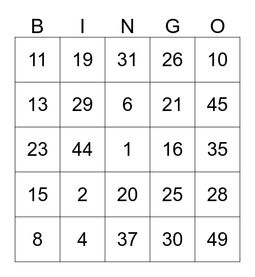 Britney R's Board Bingo Card