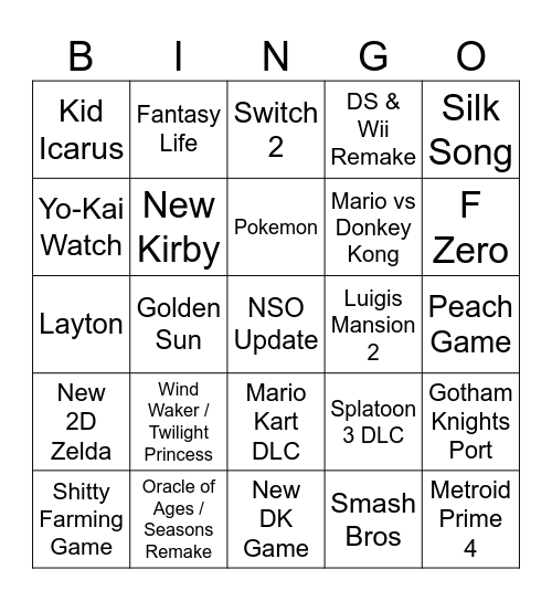 Direct 14.09.23 Bingo Card