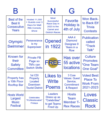 Scavenger Hunt Bingo Card