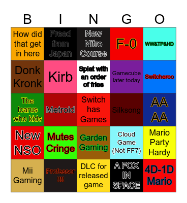 Semptember 2023 Direct Bingo Card