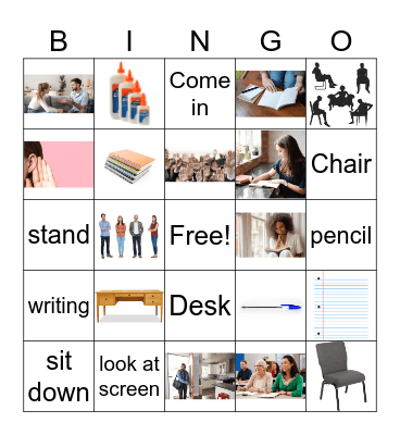 Classroom Bingo Card