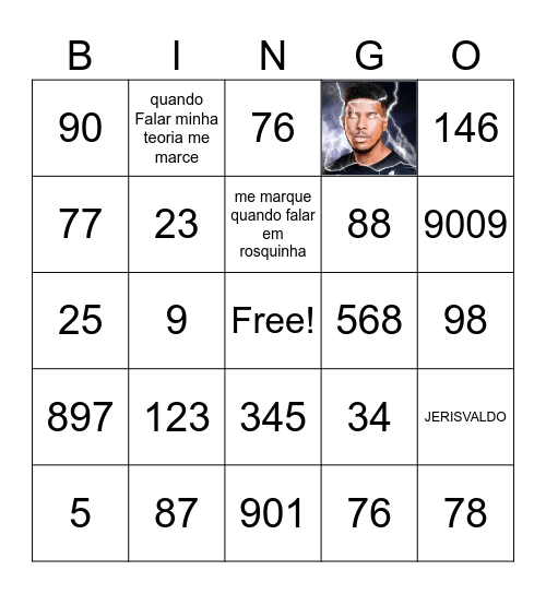 Meus numeros da sorte Bingo Card