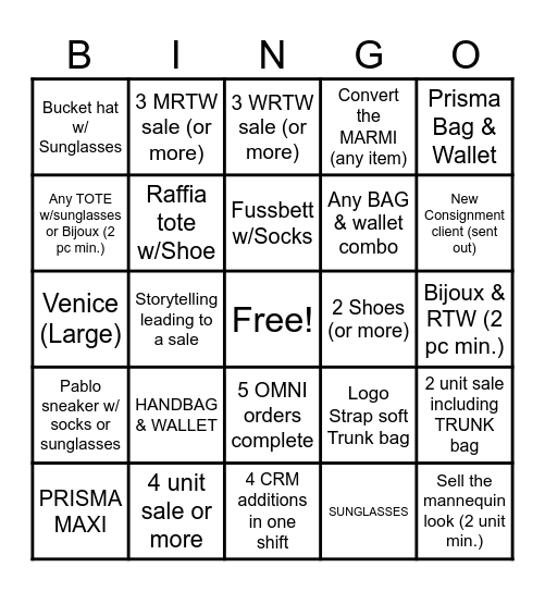 MARNI Bingo Card