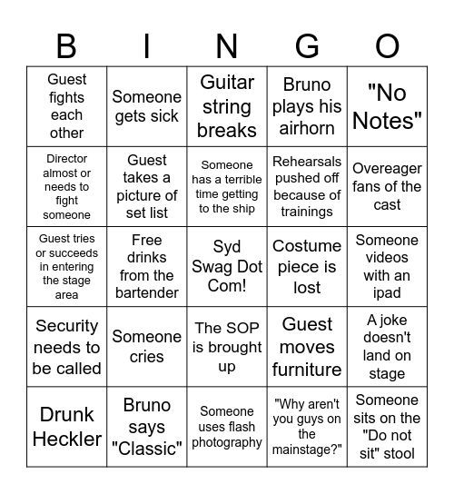 Syd Norman's Install Bingo Card