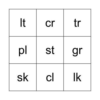 Bingo Blends! Bingo Card