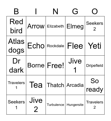 Goose Bingo Card