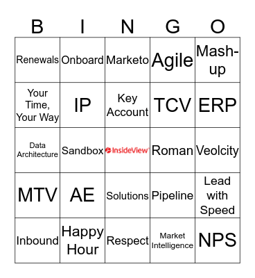 InsideView Bingo Card