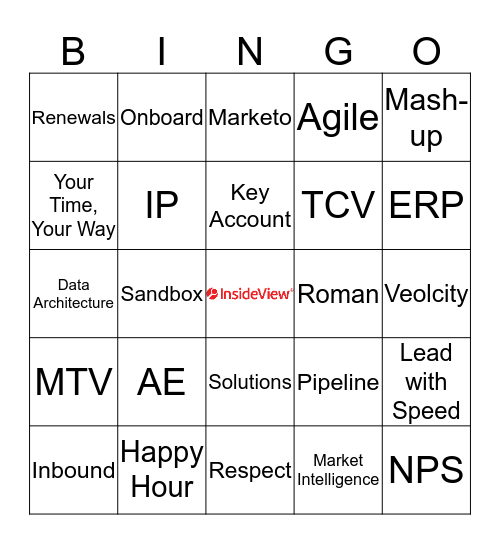 InsideView Bingo Card