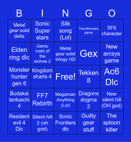 State of play Bingo Card