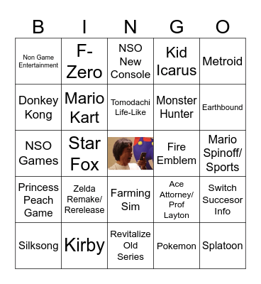 Nintendo Direct September 2023 Bingo Card