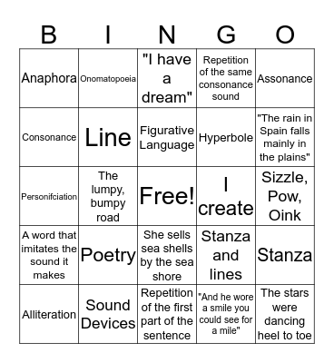 PINGO Bingo Card