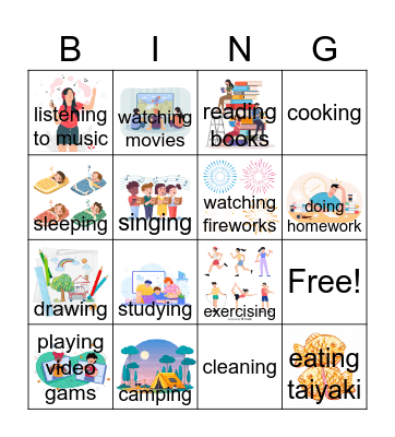 I Like ~ Bingo Card