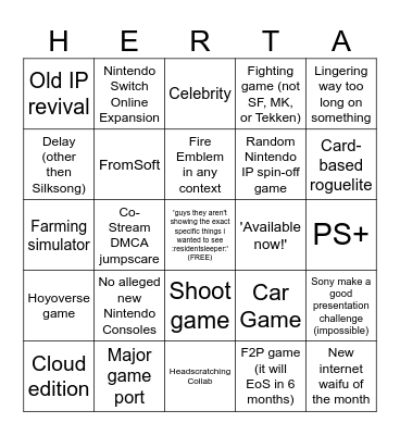 KURU KURU Bingo Card