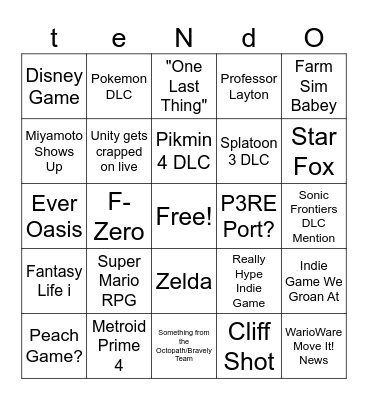 direct 9/13/2023 Bingo Card