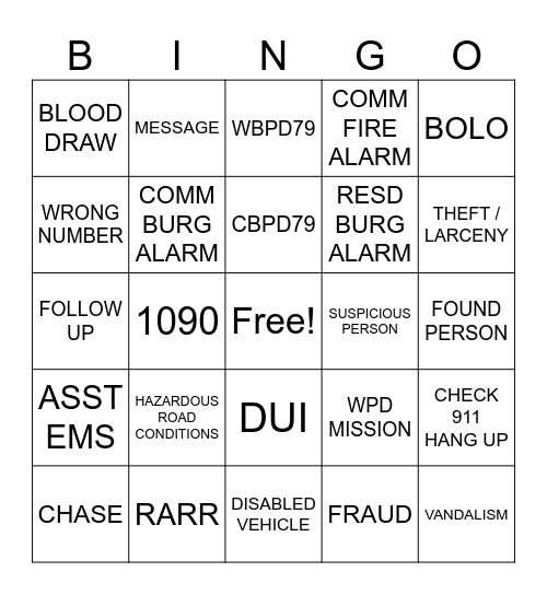 D SQUAD BINGO Card