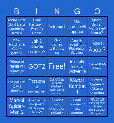 STATE OF PLAY SEPTEMBER 2023 Bingo Card