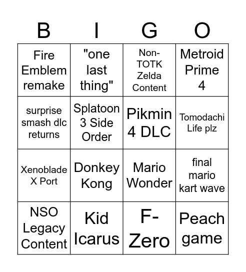 Bingo Card