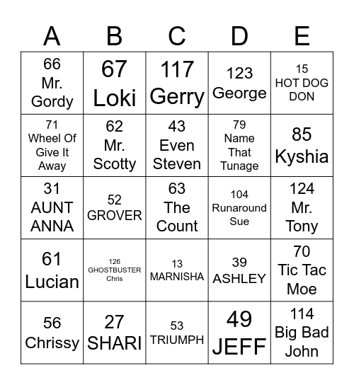 WON'T YOU BE MY NEIGHBOR 2023 Bingo Card