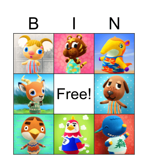 Villager Hunt Bingo Card