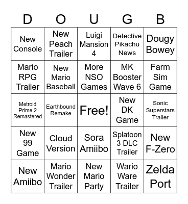 Radoukens Bingo Card