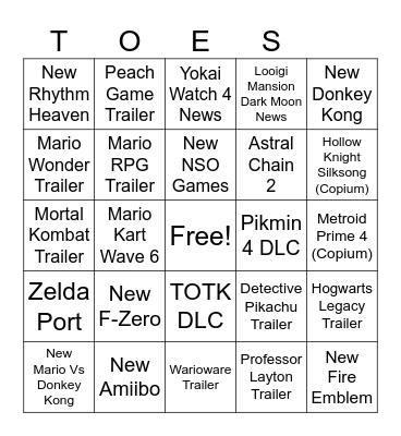 Pokemon #536 Bingo Card