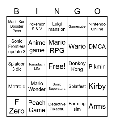 Direct 9-14-23 Bingo Card