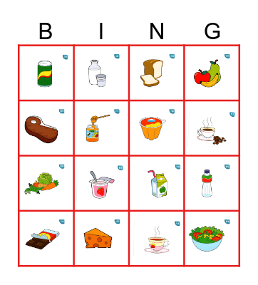 Food  Bingo Card