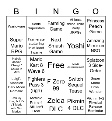 Bingo Bongo Bingo Card