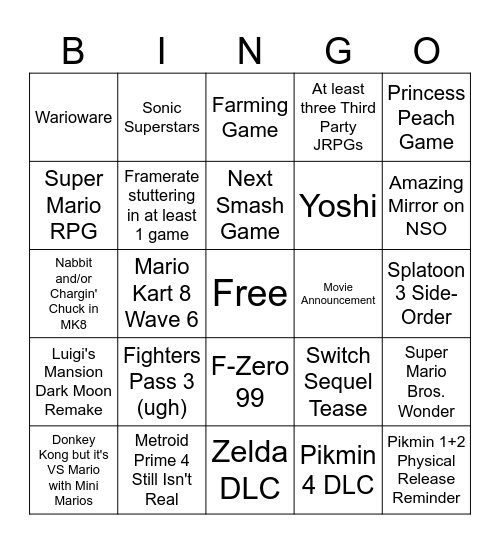 Bingo Bongo Bingo Card
