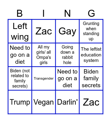 Ompa Bingo Card